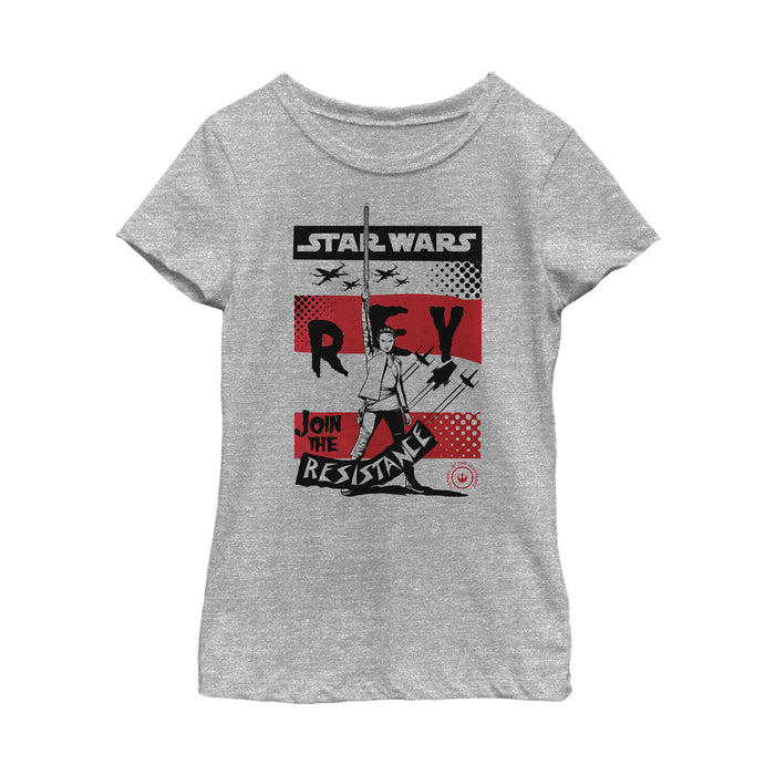 Fifth Sun Girl's Star Wars The Last Jedi Rey Message T-Shirt