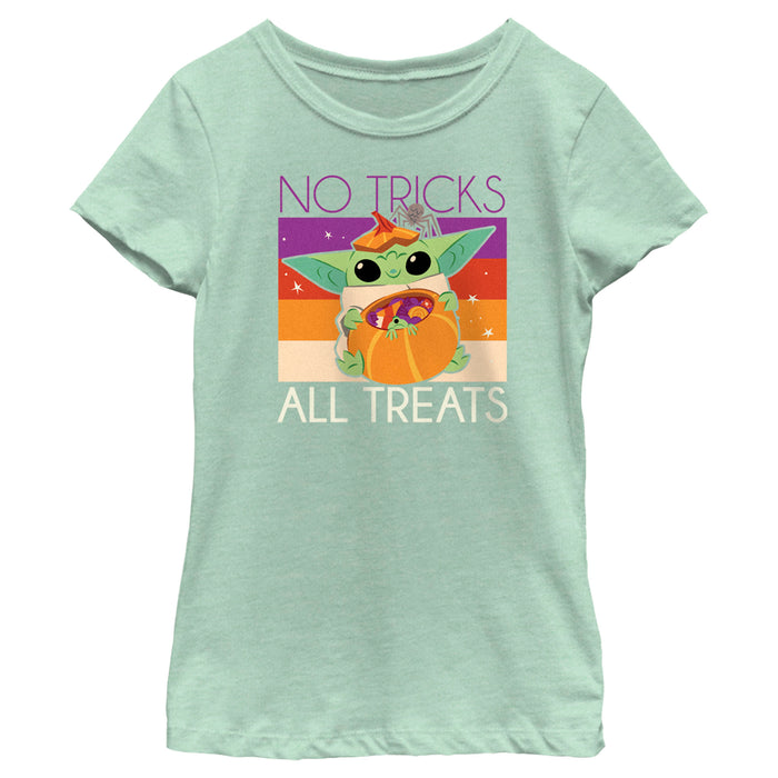 fifth sun Girl's Star Wars: The Mandalorian All Treats For Grogu T-Shirt