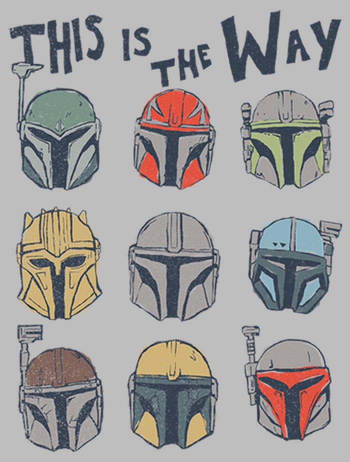 Fifth Sun Girl's Star Wars: The Mandalorian Different Mando Helmets T-Shirt