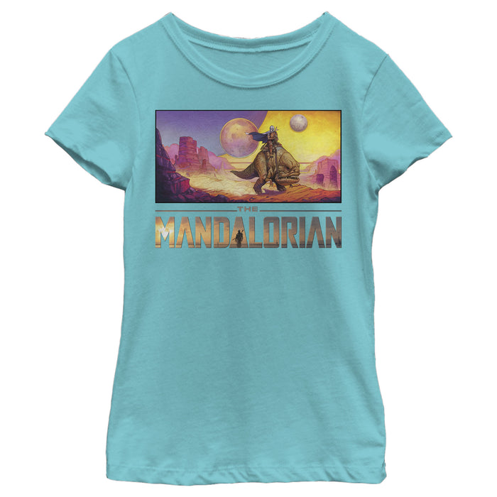 fifth sun Girl's Star Wars: The Mandalorian Dreamscape Journey T-Shirt