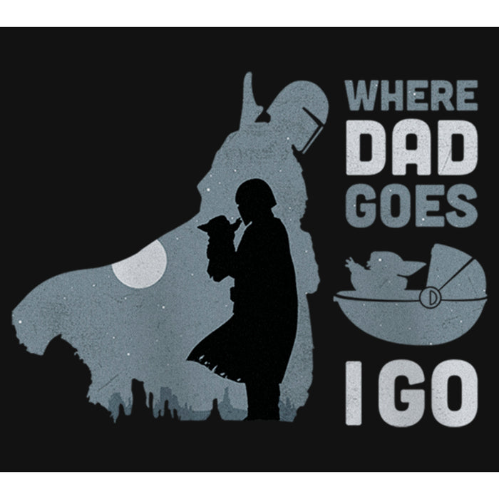 Fifth Sun Girl's Star Wars: The Mandalorian Grogu And Din Djarin Where Dad Goes I Go T-Shirt