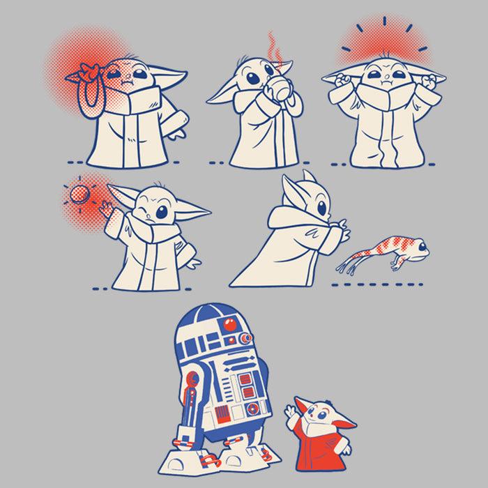 Fifth Sun Girl's Star Wars: The Mandalorian Grogu And R2-D2 Pals Up To Mischief T-Shirt