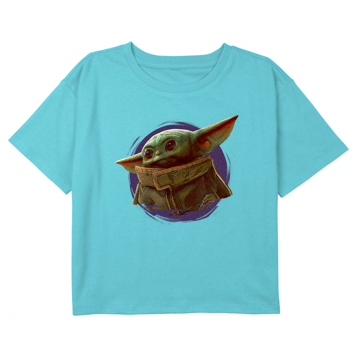fifth sun Girl's Star Wars: The Mandalorian Grogu Circle Halo T-Shirt