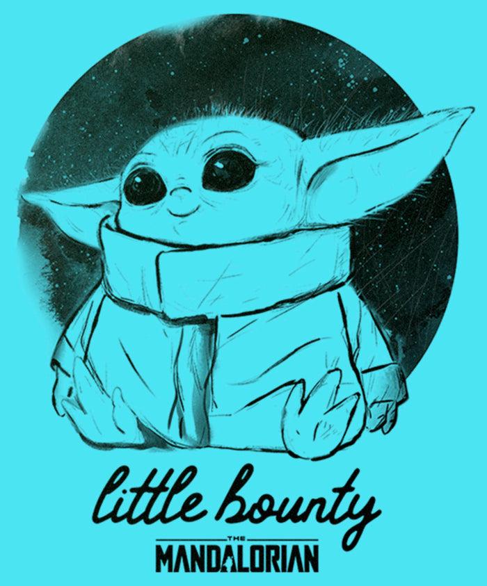 Fifth Sun Girl's Star Wars: The Mandalorian Grogu Fuzzy Eyes T-Shirt