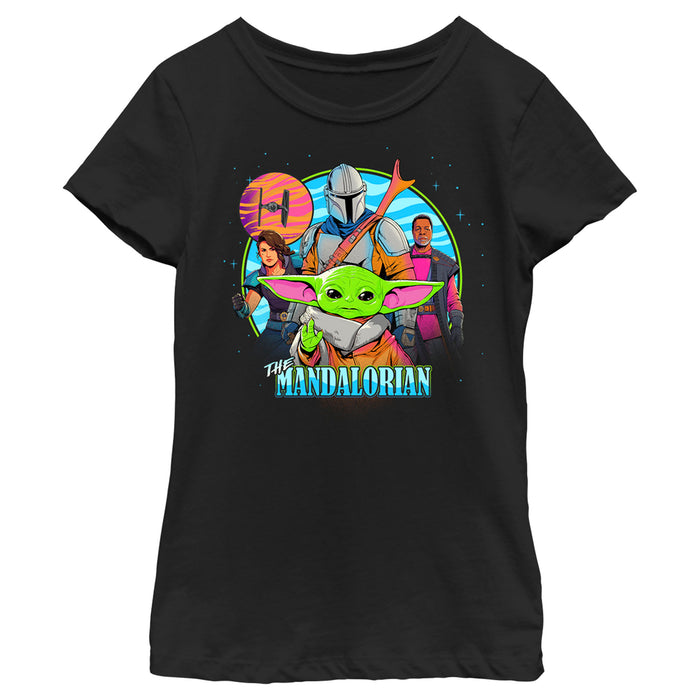 fifth sun Girl's Star Wars: The Mandalorian Grogu Group Shot T-Shirt