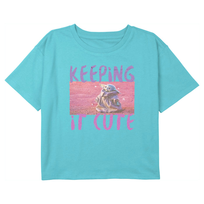 fifth sun Girl's Star Wars: The Mandalorian Grogu Keeping It Cute T-Shirt