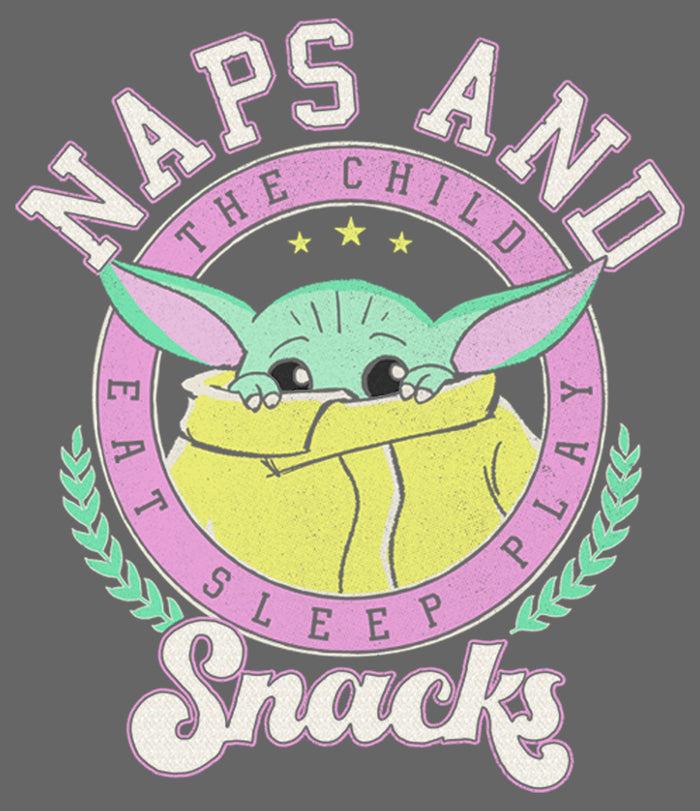 Fifth Sun Girl's Star Wars: The Mandalorian Grogu Naps And Snacks T-Shirt