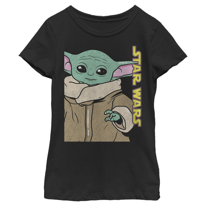 fifth sun Girl's Star Wars: The Mandalorian Grogu Portrait T-Shirt