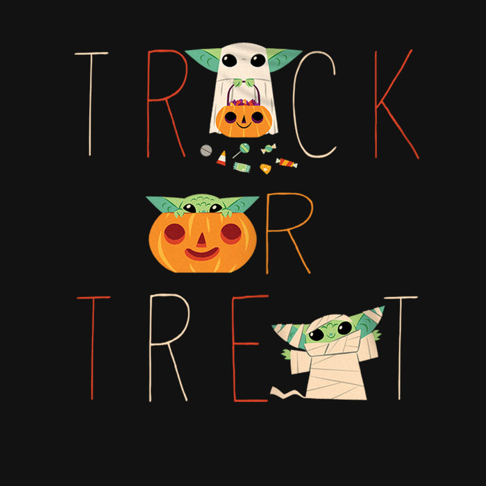 Fifth Sun Girl's Star Wars: The Mandalorian Halloween Grogu Trick Or Treat T-Shirt