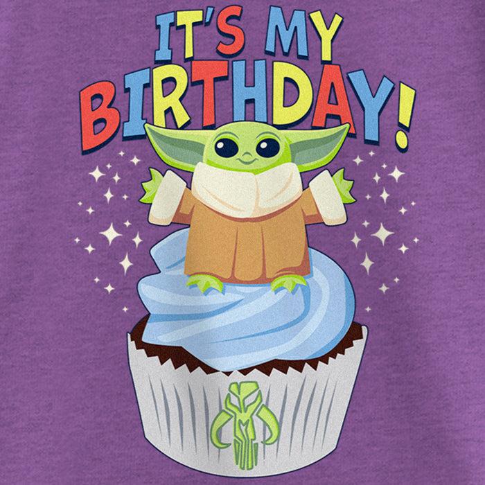 Fifth Sun Girl's Star Wars: The Mandalorian It's My Birthday Grogu Cupcake T-Shirt
