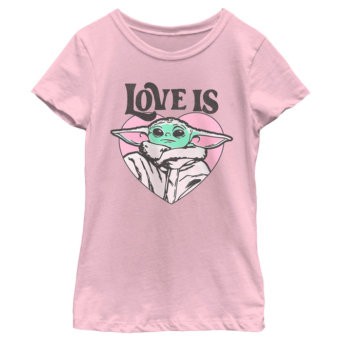 fifth sun Girl's Star Wars: The Mandalorian Love is Grogu T-Shirt