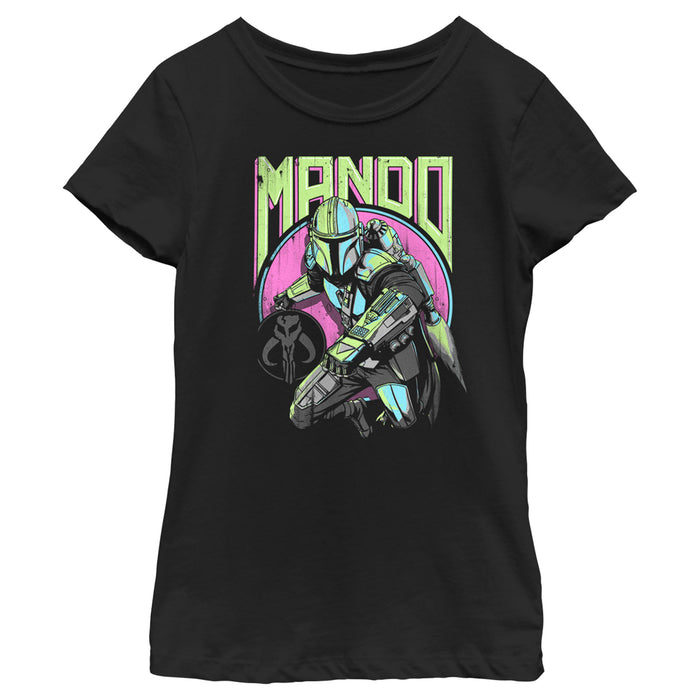 fifth sun Girl's Star Wars: The Mandalorian Mando Into Action T-Shirt