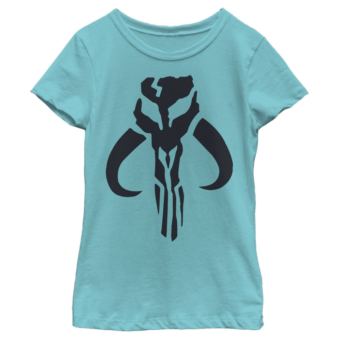 fifth sun Girl's Star Wars: The Mandalorian Mythosaur Skull Logo T-Shirt
