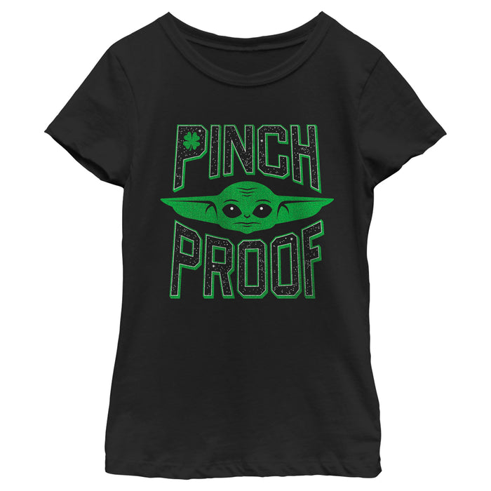 fifth sun Girl's Star Wars: The Mandalorian St. Patrick's Day Grogu Pinch Proof T-Shirt