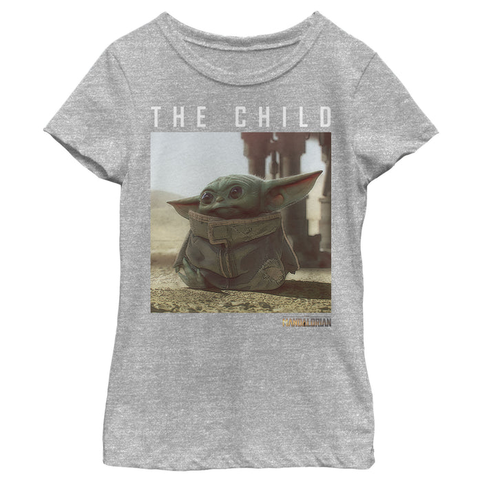 fifth sun Girl's Star Wars: The Mandalorian The Child Frame T-Shirt