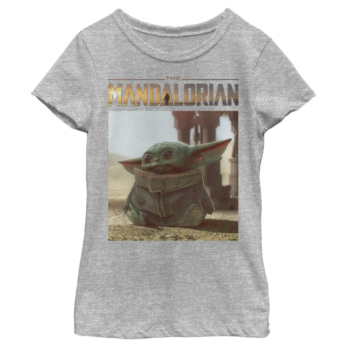 fifth sun Girl's Star Wars: The Mandalorian The Child Scene T-Shirt