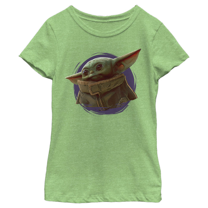 fifth sun Girl's Star Wars: The Mandalorian The Mandalorian The Child Circle Halo T-Shirt