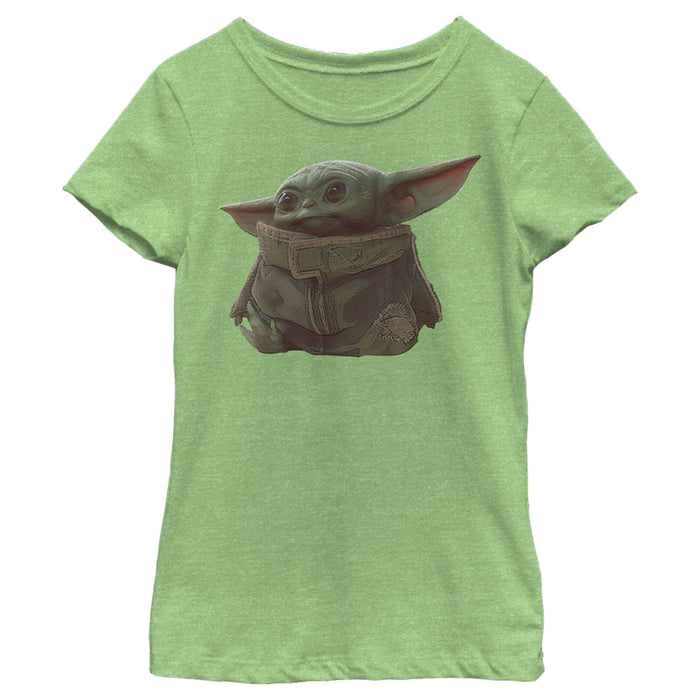 fifth sun Girl's Star Wars: The Mandalorian The Mandalorian The Child Portrait T-Shirt