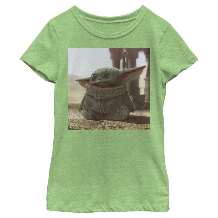 Fifth Sun Girl's Star Wars: The Mandalorian The Mandalorian The Child Square Frame T-Shirt