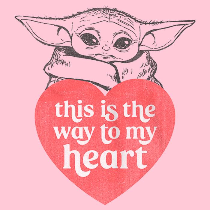 Fifth Sun Girl's Star Wars: The Mandalorian Valentine's Day Grogu This Is The Way To My Heart T-Shirt