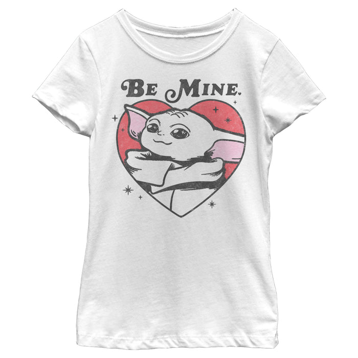 fifth sun Girl's Star Wars: The Mandalorian Valentine's Day Grogu Be Mine T-Shirt
