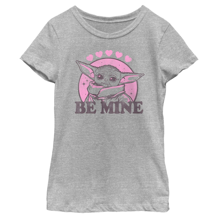 fifth sun Girl's Star Wars: The Mandalorian Valentine's Day Grogu Be Mine Retro T-Shirt