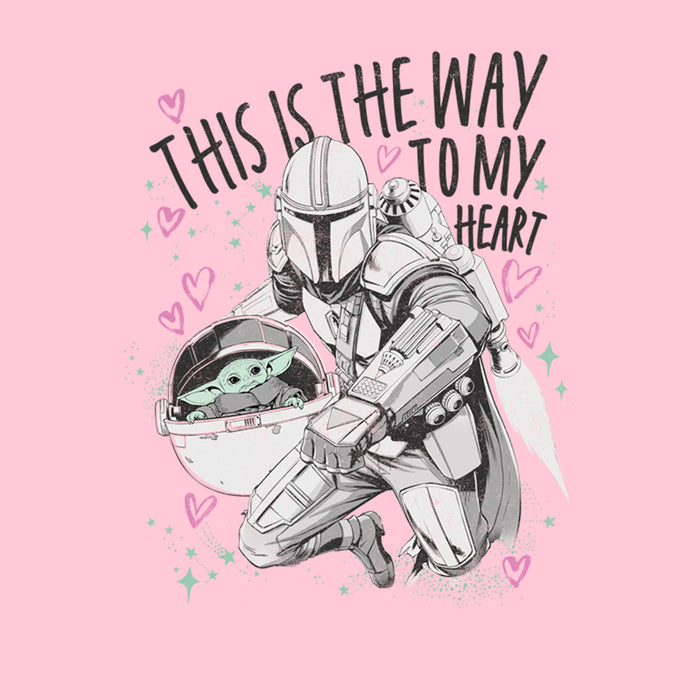 Fifth Sun Girl's Star Wars: The Mandalorian Valentine's Day The Child Way To My Heart T-Shirt