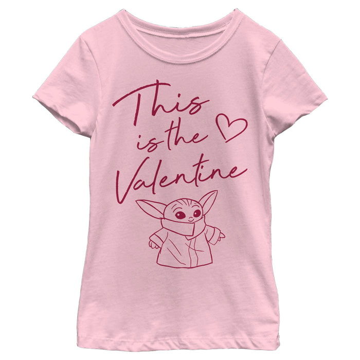 fifth sun Girl's Star Wars: The Mandalorian Valentine's Day The Child Valentine Way T-Shirt