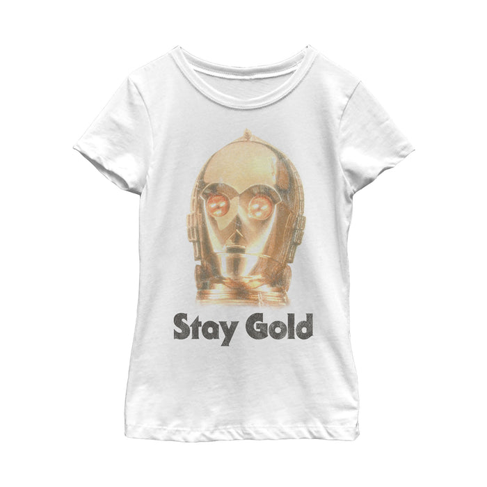 Fifth Sun Girl's Star Wars: The Rise Of Skywalker C-3PO Stay Gold T-Shirt