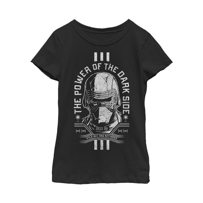 fifth sun Girl's Star Wars: The Rise of Skywalker Cracked Kylo T-Shirt