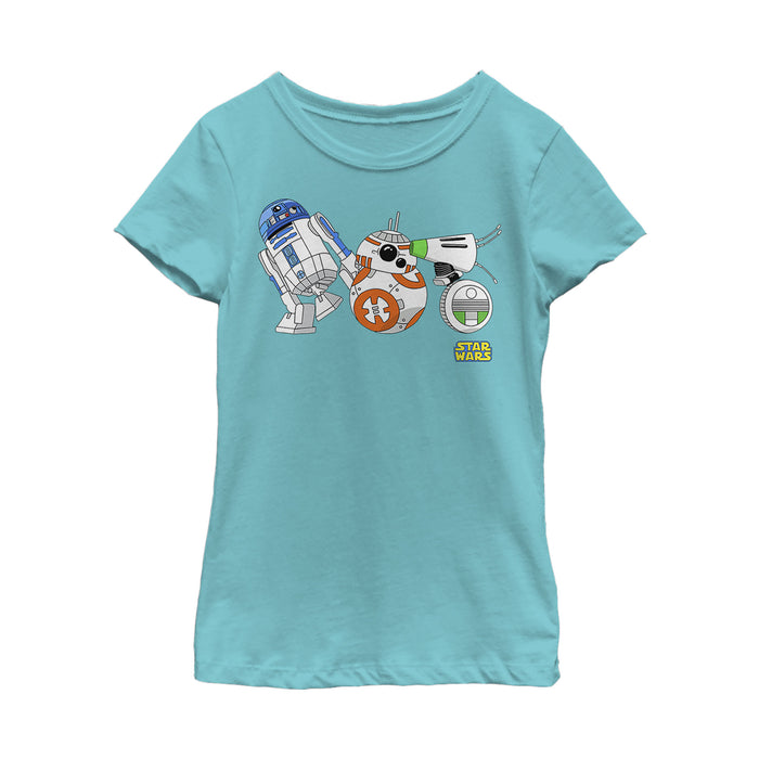 fifth sun Girl's Star Wars: The Rise of Skywalker Droid Party T-Shirt