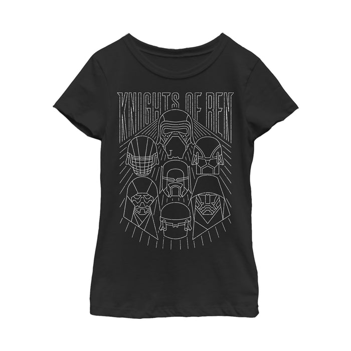 fifth sun Girl's Star Wars: The Rise of Skywalker Knights of Ren Streak T-Shirt