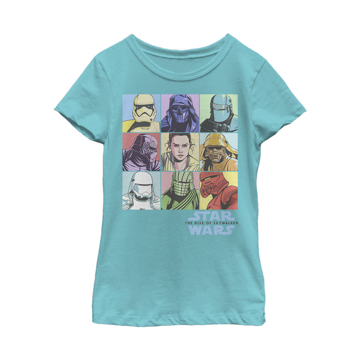 fifth sun Girl's Star Wars: The Rise of Skywalker Pastel Character Box T-Shirt