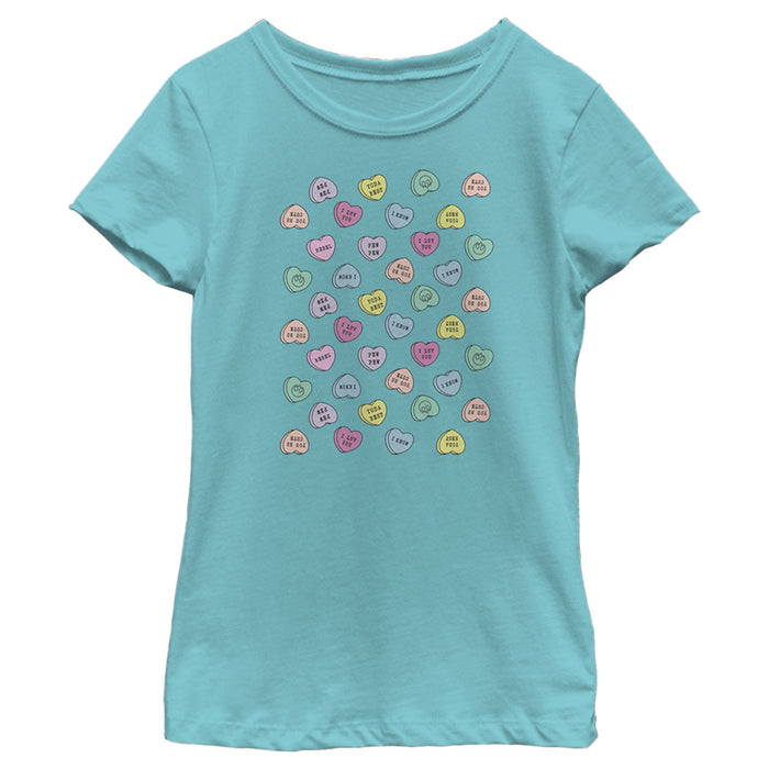 fifth sun Girl's Star Wars Valentine's Day Candy Heart Quotes T-Shirt