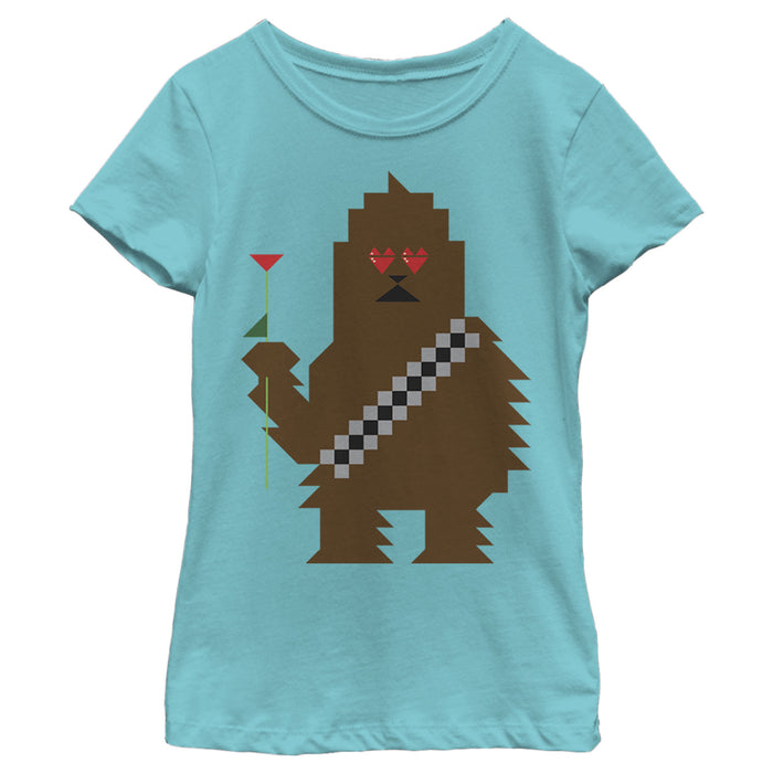 fifth sun Girl's Star Wars Valentine's Day Chewbacca T-Shirt