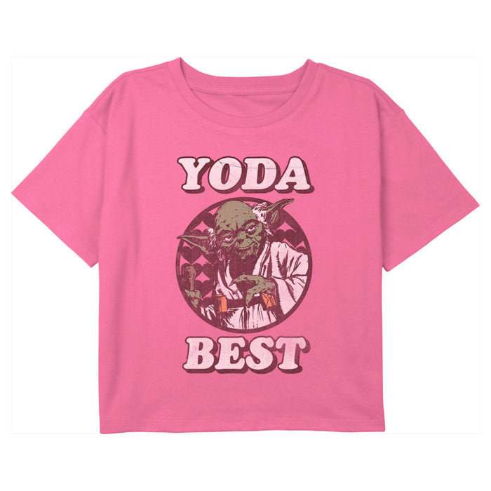 fifth sun Girl's Star Wars Valentine's Day Yoda Best Distressed T-Shirt