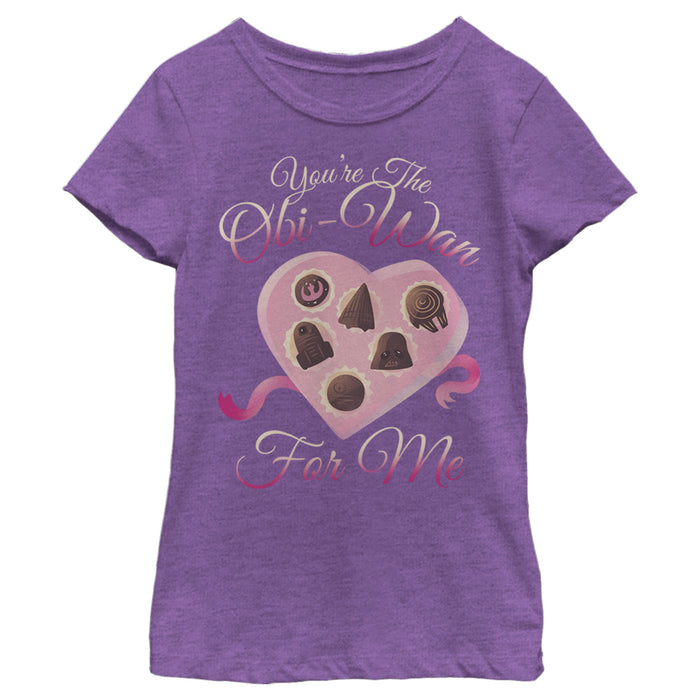 fifth sun Girl's Star Wars Valentine You're the Obiwan For Me T-Shirt