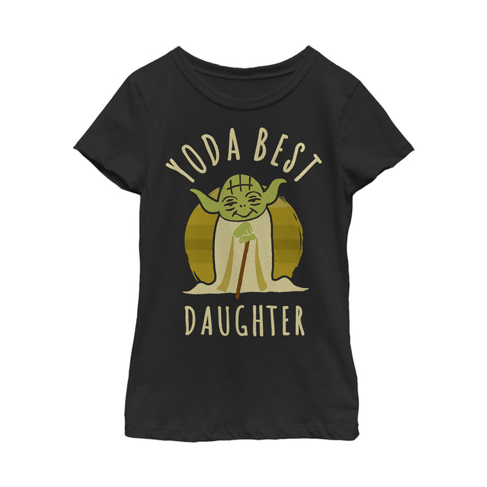 fifth sun Girl's Star Wars Yoda Best Daughter Cartoon T-Shirt