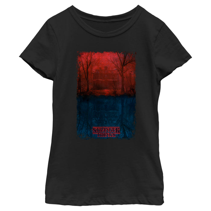 fifth sun Girl's Stranger Things Creel Household in The Upside Down T-Shirt