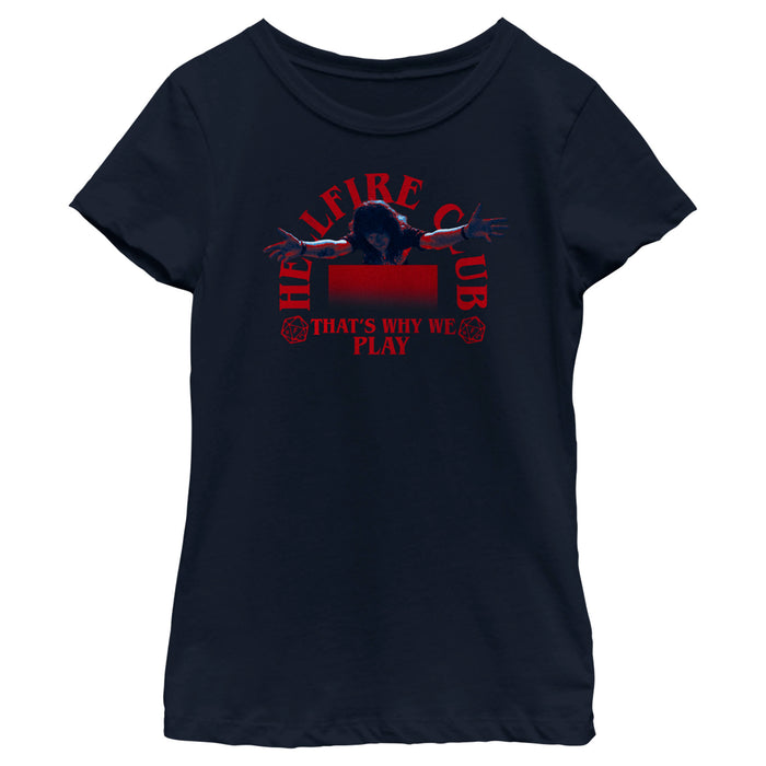 fifth sun Girl's Stranger Things Eddie Munson Hellfire Club That's Why We Play T-Shirt