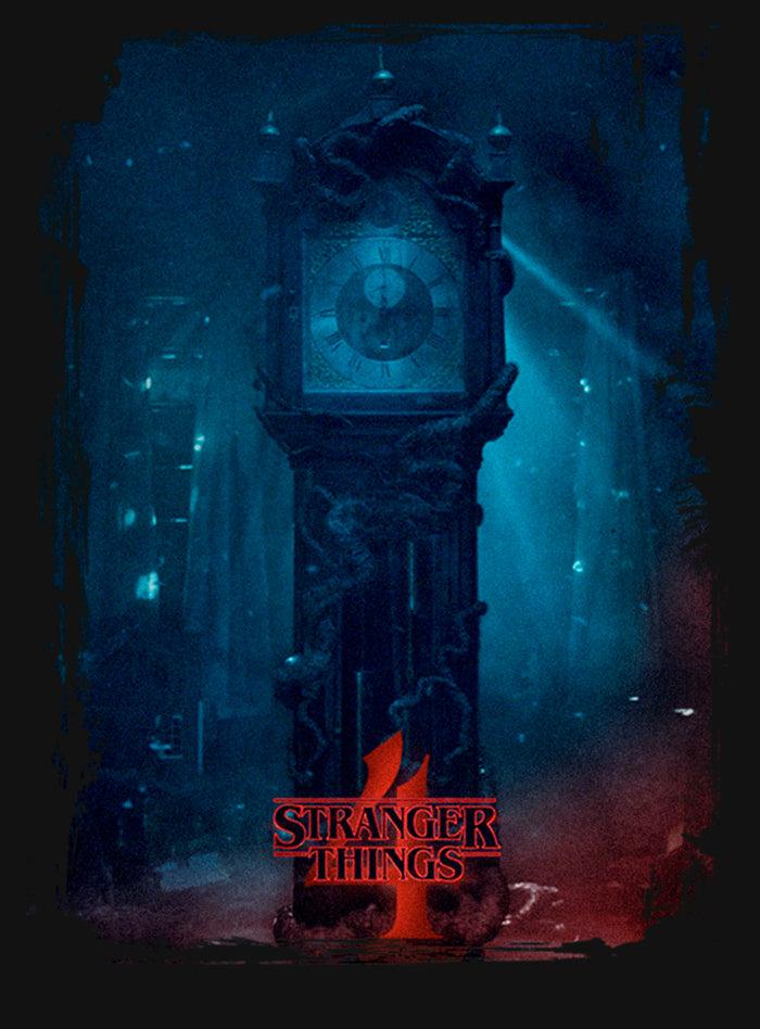 Fifth Sun Girl's Stranger Things Grandfather Clock T-Shirt