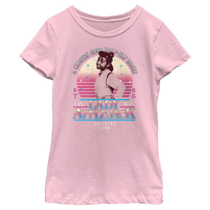 fifth sun Girl's Stranger Things Half-Elf Rogue Erica T-Shirt