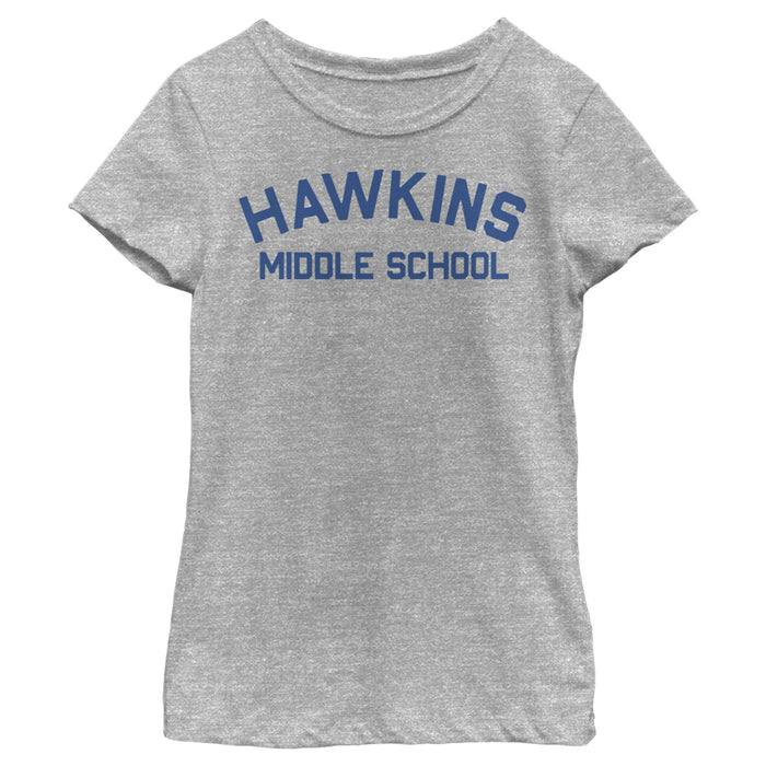 fifth sun Girl's Stranger Things Hawkins Middle School T-Shirt