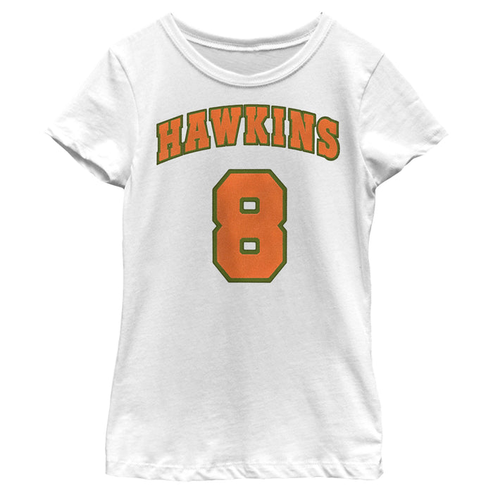 fifth sun Girl's Stranger Things Number Eight T-Shirt