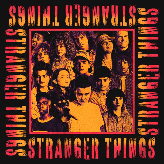 Fifth Sun Girl's Stranger Things Orange Group Shot Boxed Up T-Shirt