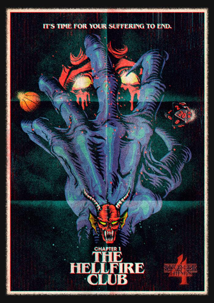 Fifth Sun Girl's Stranger Things Retro Hellfire Club Poster T-Shirt