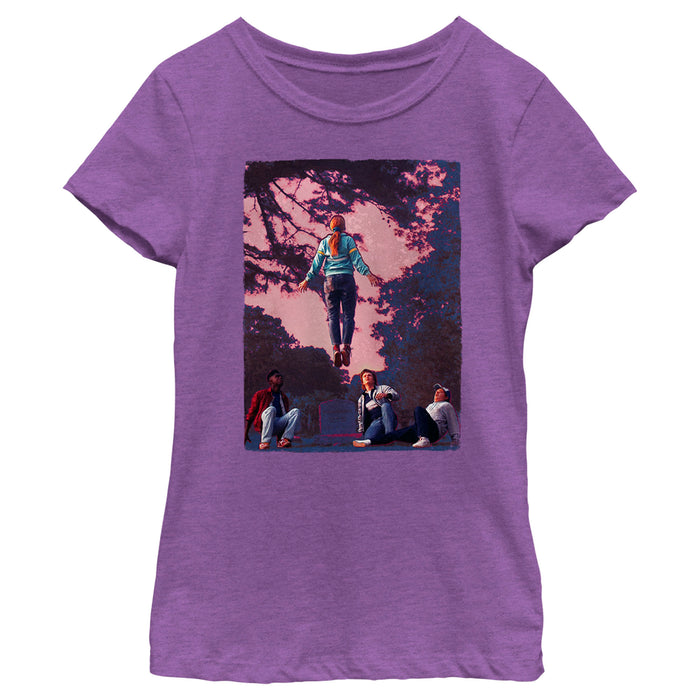 fifth sun Girl's Stranger Things Running Up That Hill T-Shirt