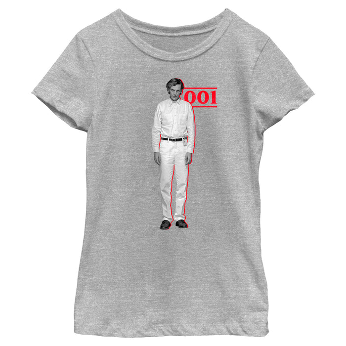 fifth sun Girl's Stranger Things Test Subject Number 001 T-Shirt