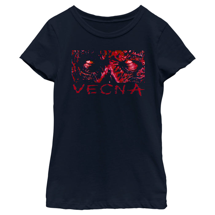fifth sun Girl's Stranger Things Vecna Dark Stare Eye Shot T-Shirt