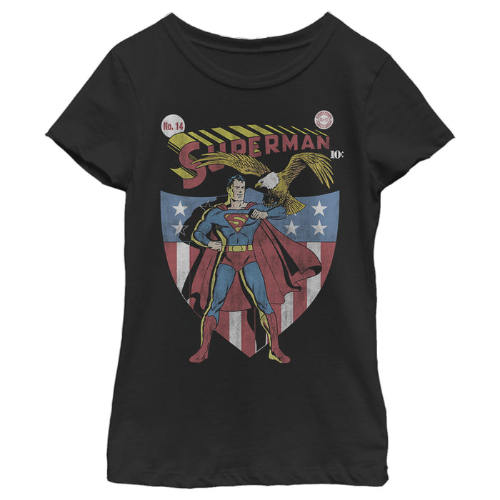 fifth sun Girl's Superman All-American Hero T-Shirt